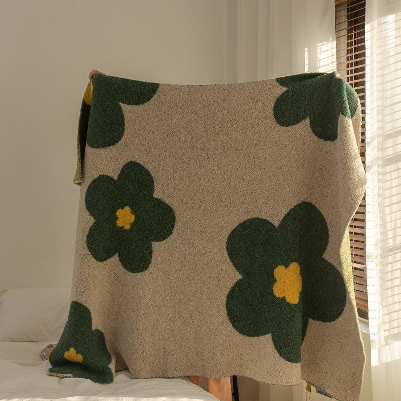 Sofa Throw - Sunflower Knitted Blanket