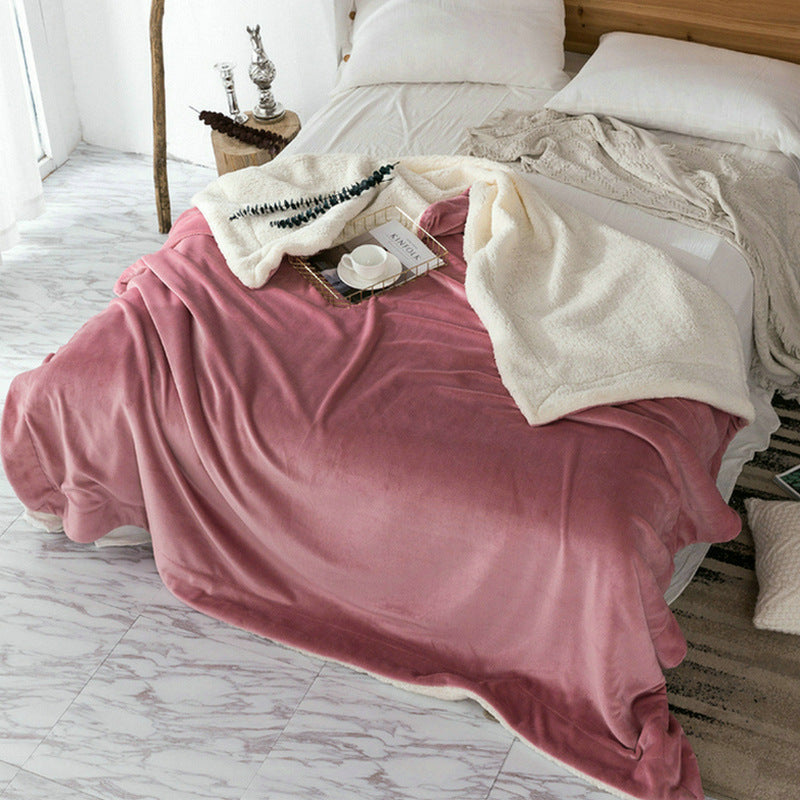 Sofa Throw - Lamb Velvet and Cashmere Blanket