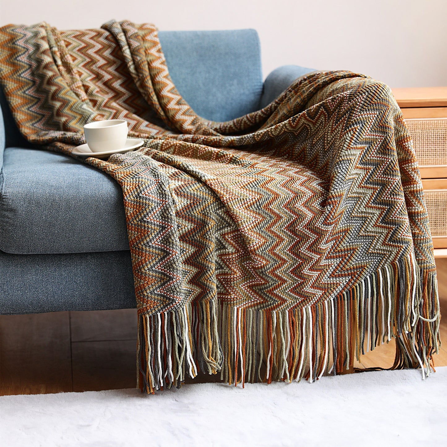 Sofa Throw - Bohemian Cross Border Knitting Blanket