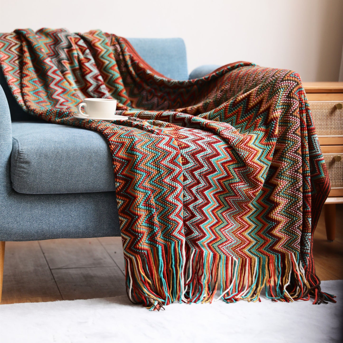 Sofa Throw - Bohemian Cross Border Knitting Blanket