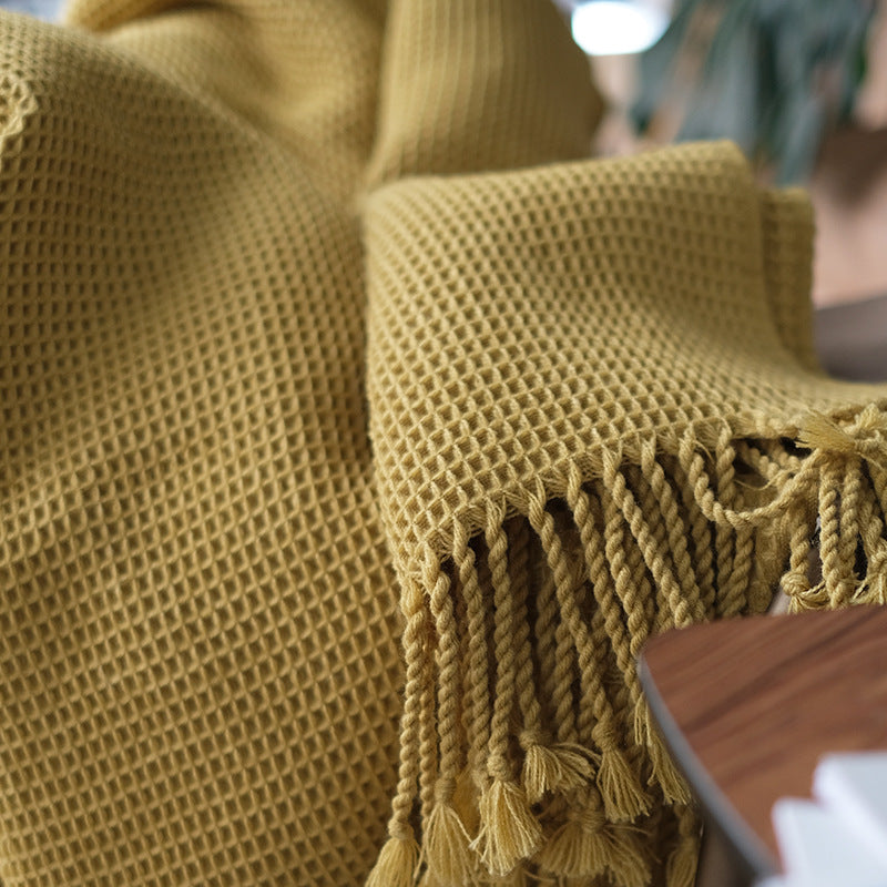 Sofa Throw - Solid Color Decorative Blanket