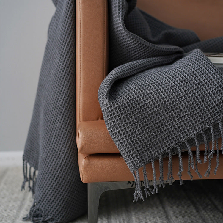 Sofa Throw - Solid Color Decorative Blanket