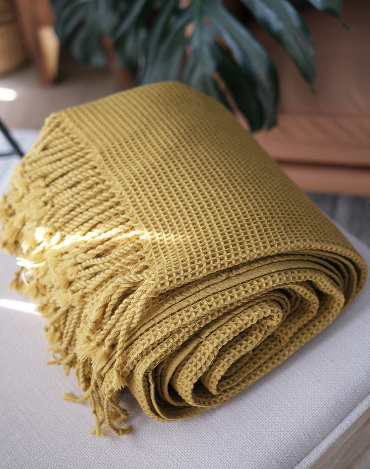Sofa Throw - Solid Color Decorative Blanket