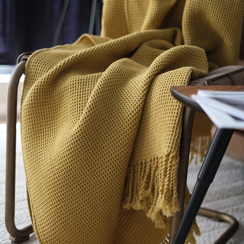 Sofa Throw - Solid Color Decorative Blanket