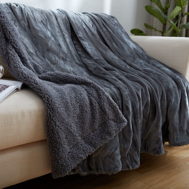 Sofa Throw - Lamb Velvet and Cashmere Blanket