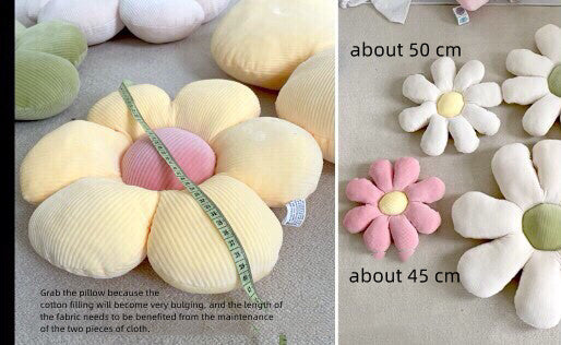 Sofa Pillows - Small Daisy Flower Cushion