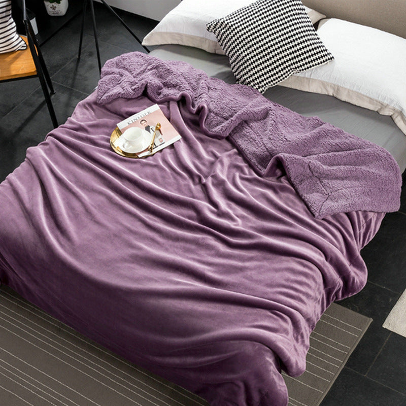 Sofa Throw - Lamb Velvet and Cashmere Blanket