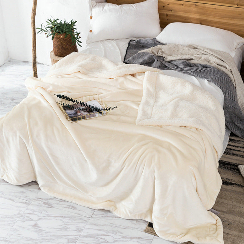 Sofa Throw - Lamb Velvet and Cashmere Blanket