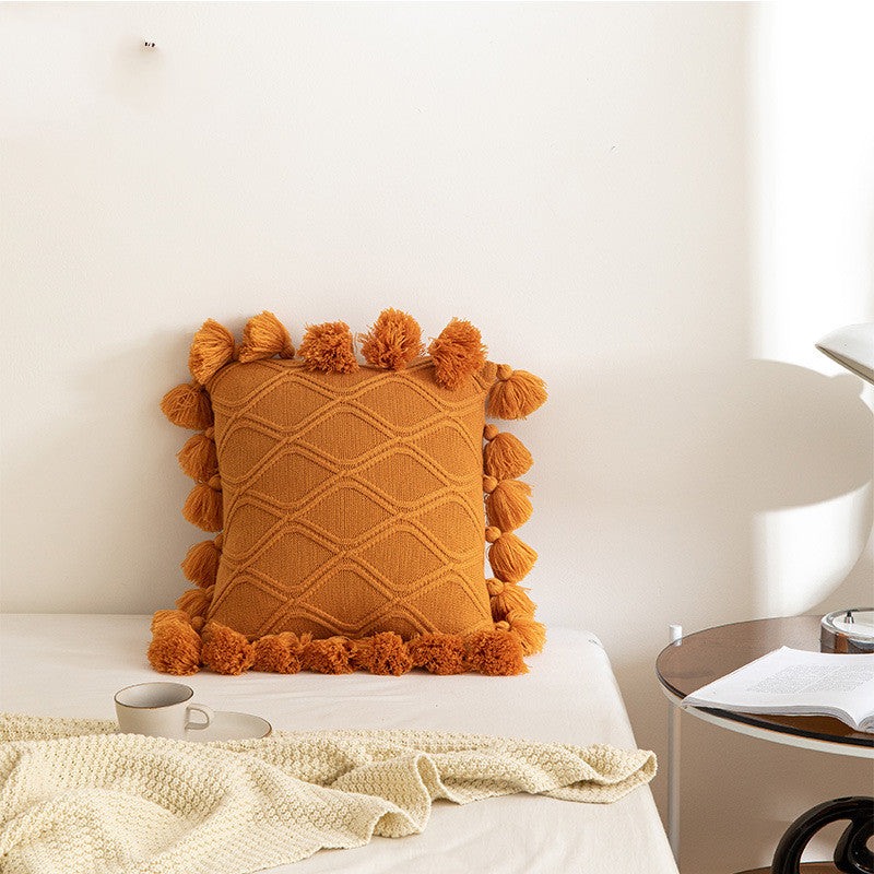 Sofa Pillows - Knitted Tassel