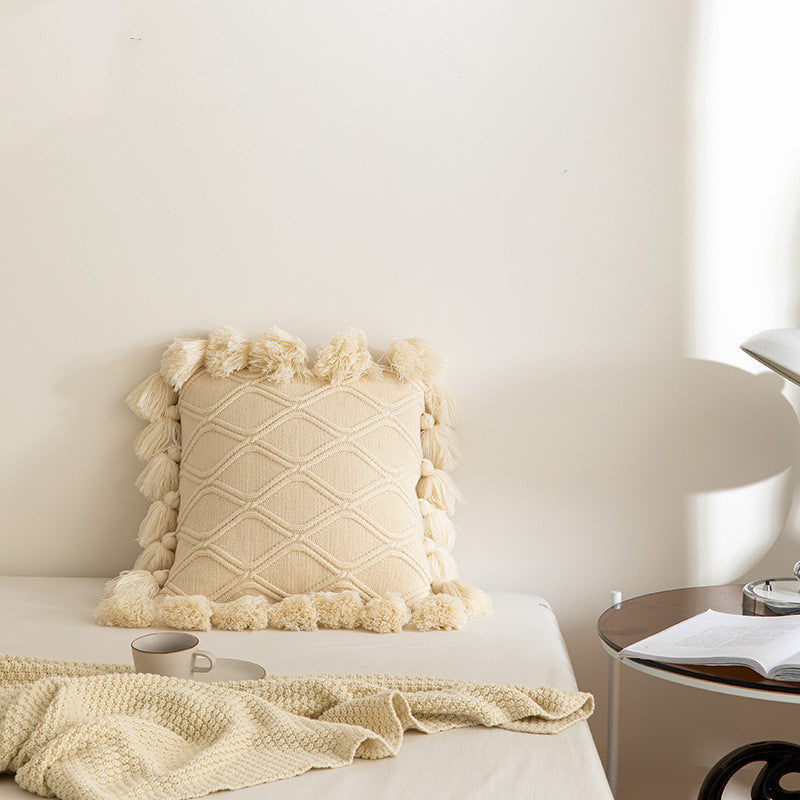 Sofa Pillows - Knitted Tassel