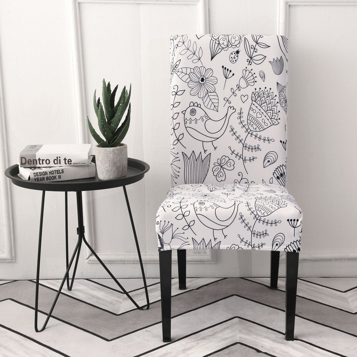 Chair Covers - Flower Elastic Office