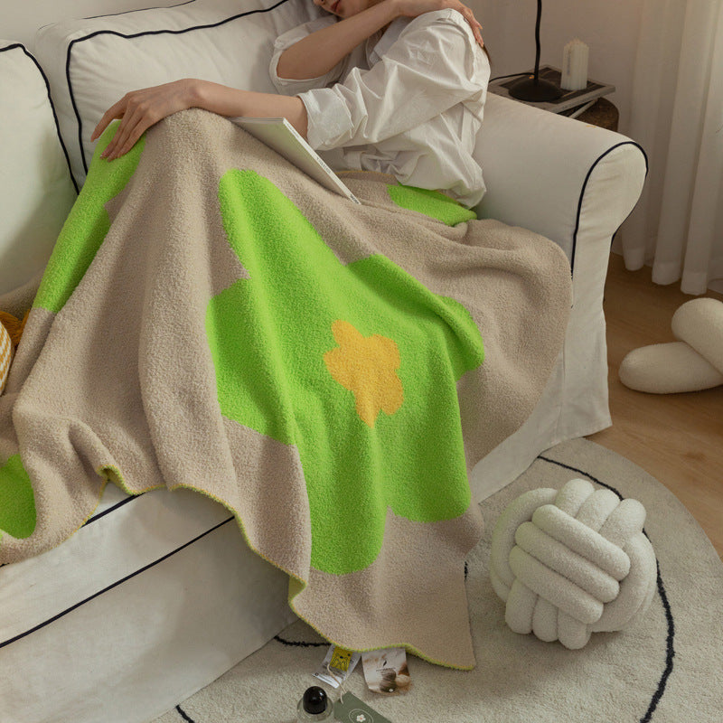 Sofa Throw - Sunflower Knitted Blanket