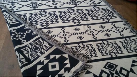 Sofa Throw - Geometric Cotton Blanket