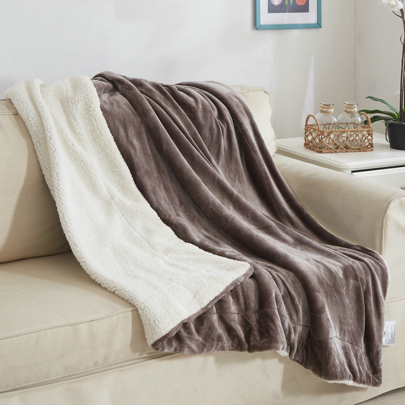 Sofa Throw - Lamb Velvet and Cashmere Blanket