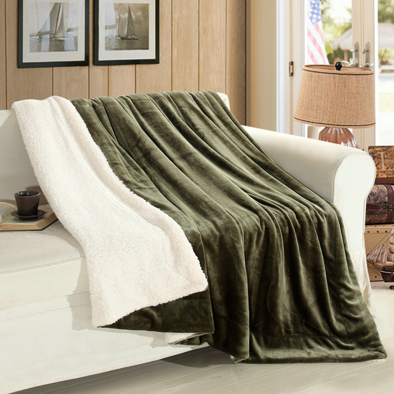 Sofa Throw - Lamb Velvet and Cashmere Blanket