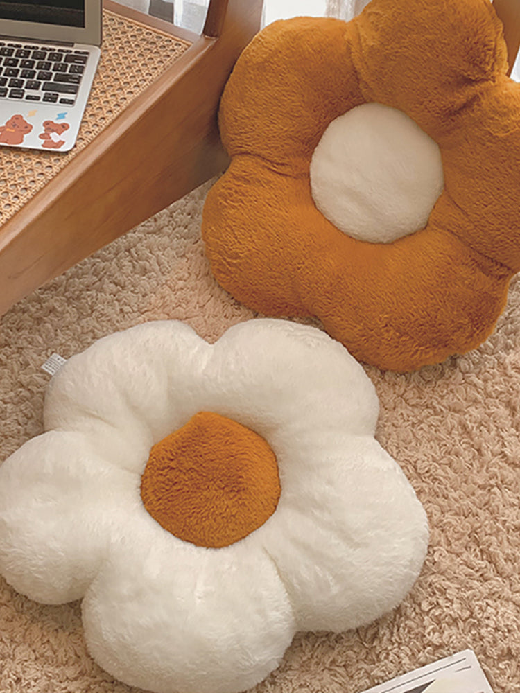 Sofa Pillows - Fluffy Flower Cushion