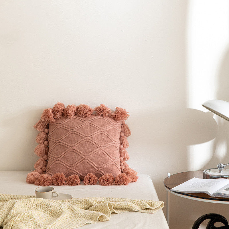 Sofa Pillows - Knitted Tassel