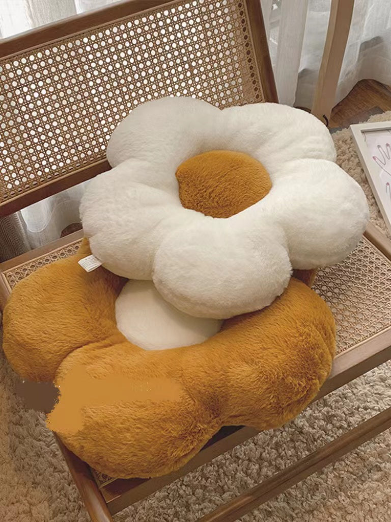 Sofa Pillows - Fluffy Flower Cushion