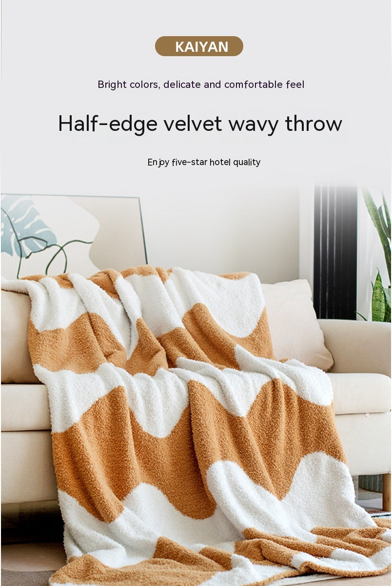 Sofa Throw - Nordic Velvet Knitted Blanket
