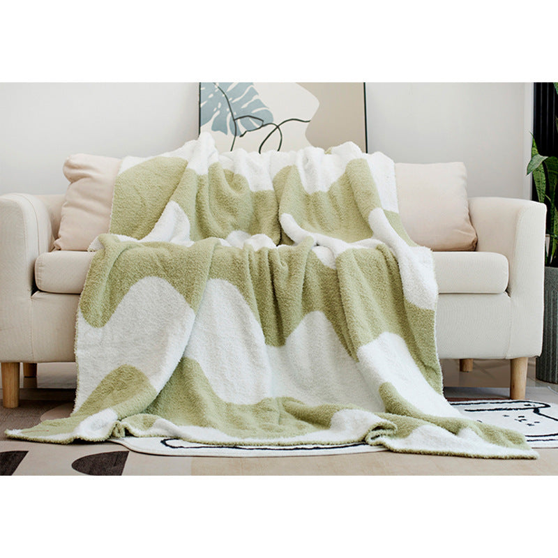 Sofa Throw - Nordic Velvet Knitted Blanket