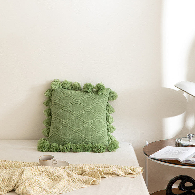 Sofa Pillows - Knitted Tassel