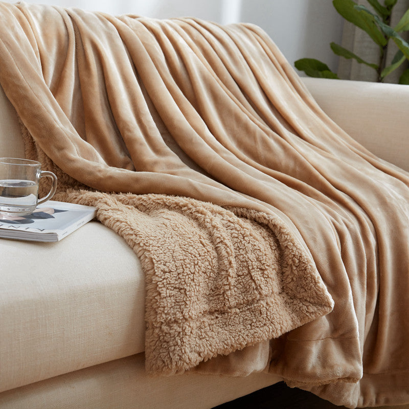 Sofa Throw - Lamb Velvet and Cashmere Blanket