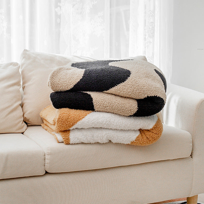 Sofa Throw - Nordic Velvet Knitted Blanket
