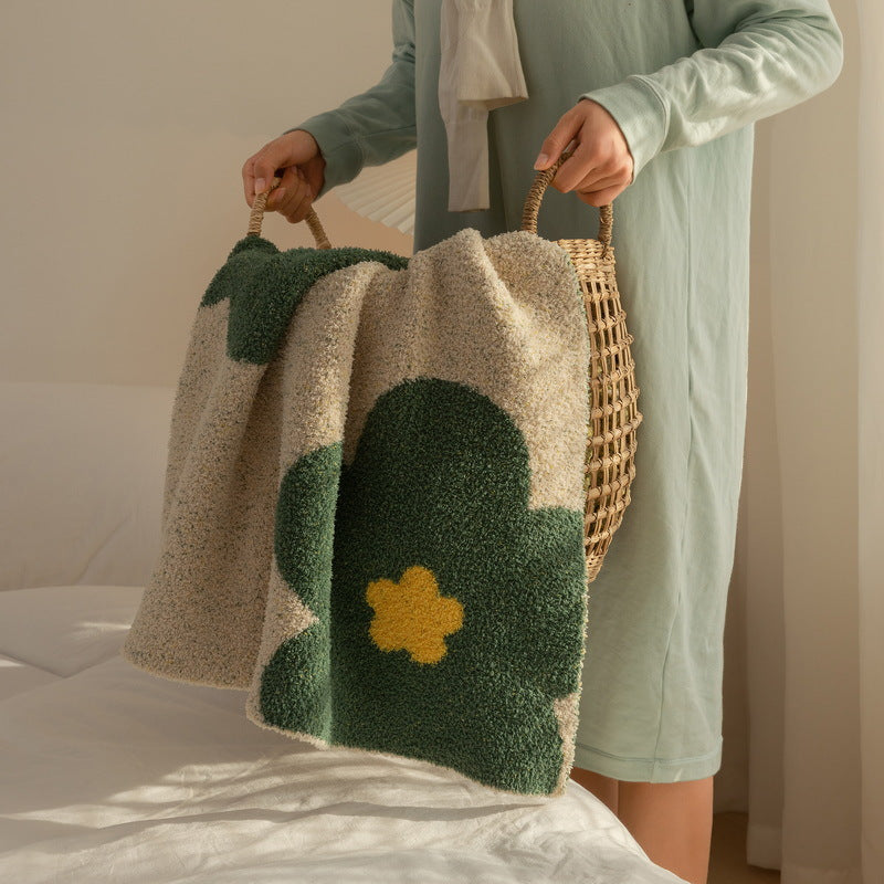 Sofa Throw - Sunflower Knitted Blanket