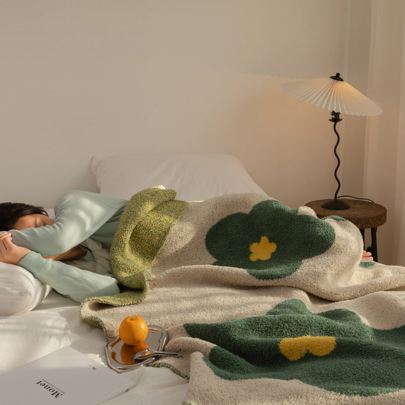 Sofa Throw - Sunflower Knitted Blanket