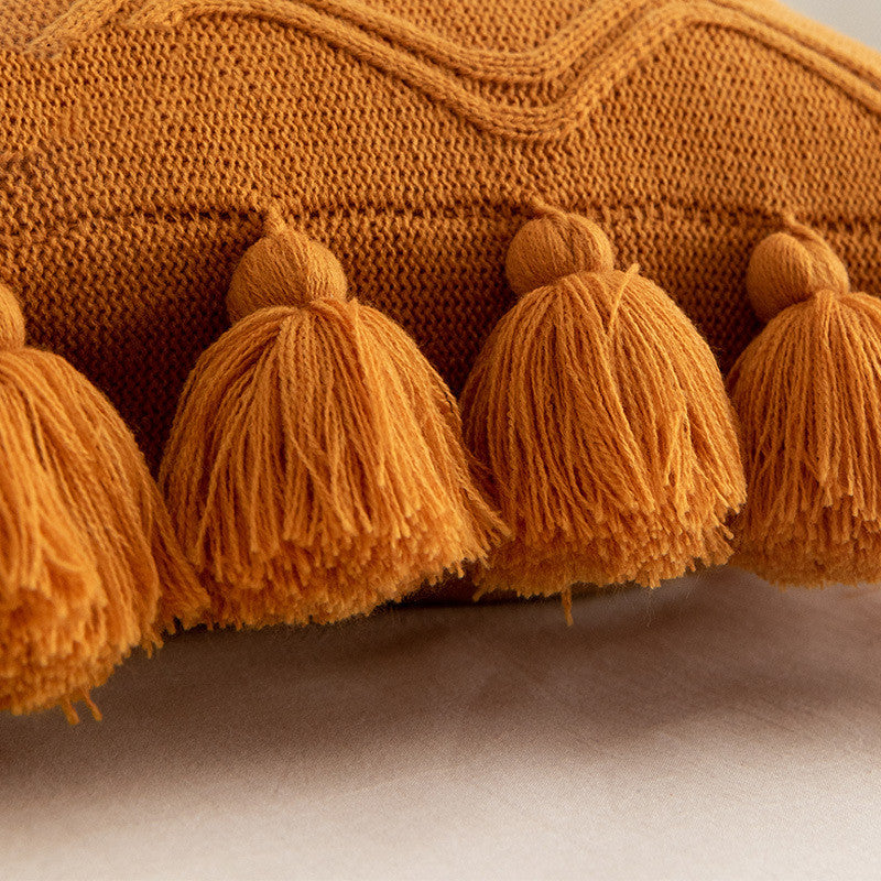 Sofa Pillows - Knitted Tassel