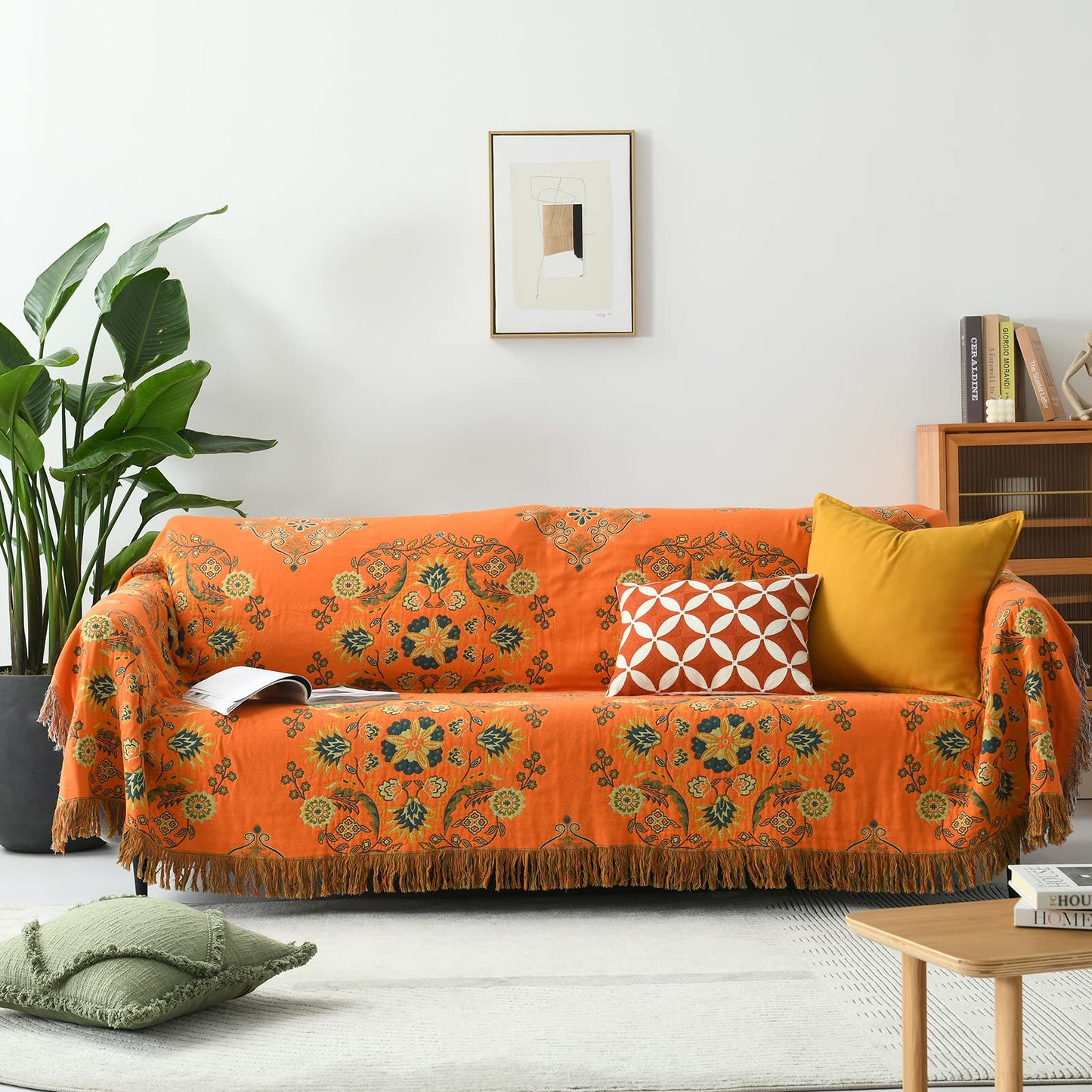 Sofa Throw - Arctic Bloom Floralux in Cotton