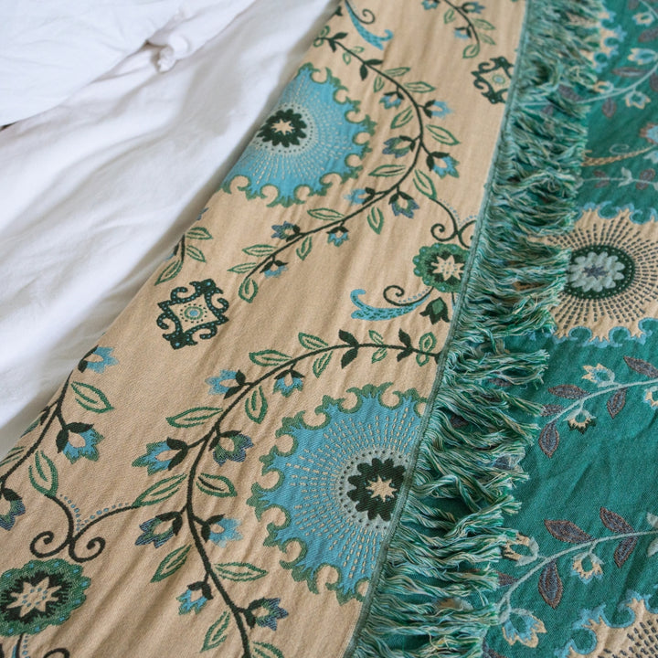 Sofa Throw - LoCo Green Bohemian