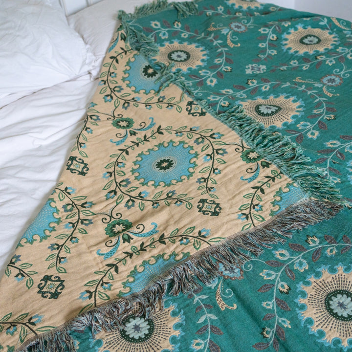 Sofa Throw - LoCo Green Bohemian