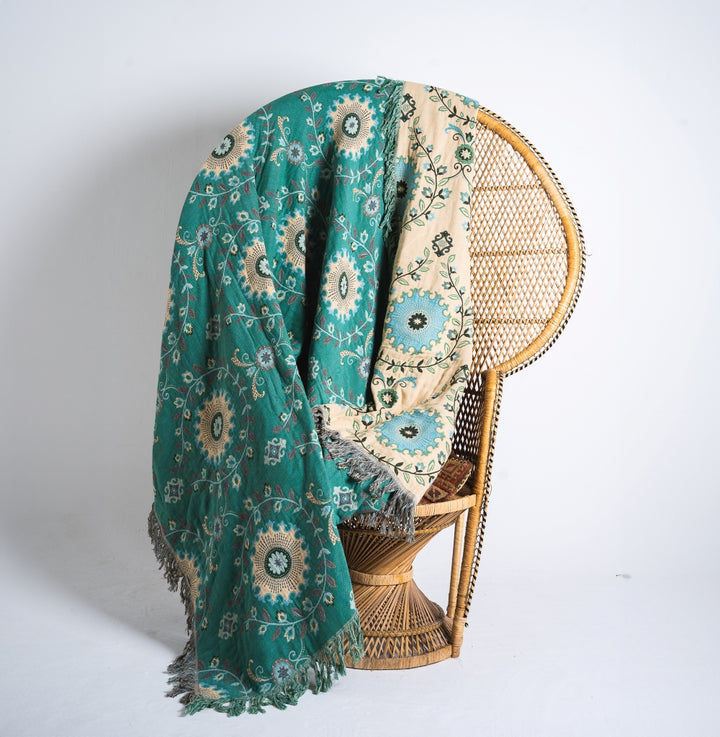 Sofa Throw - LoCo Green Bohemian