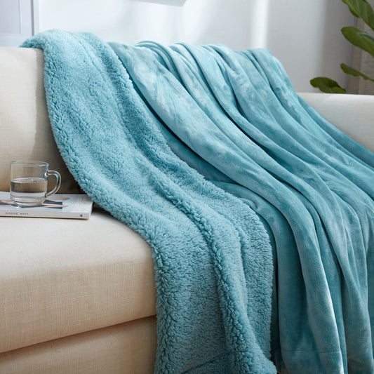 Sofa Throw - Lamb Velvet and Cashmere Blanket