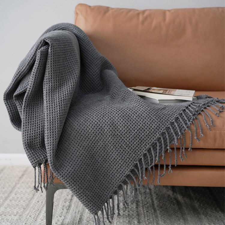 Sofa Throw - Solid Color Decorative Blanket