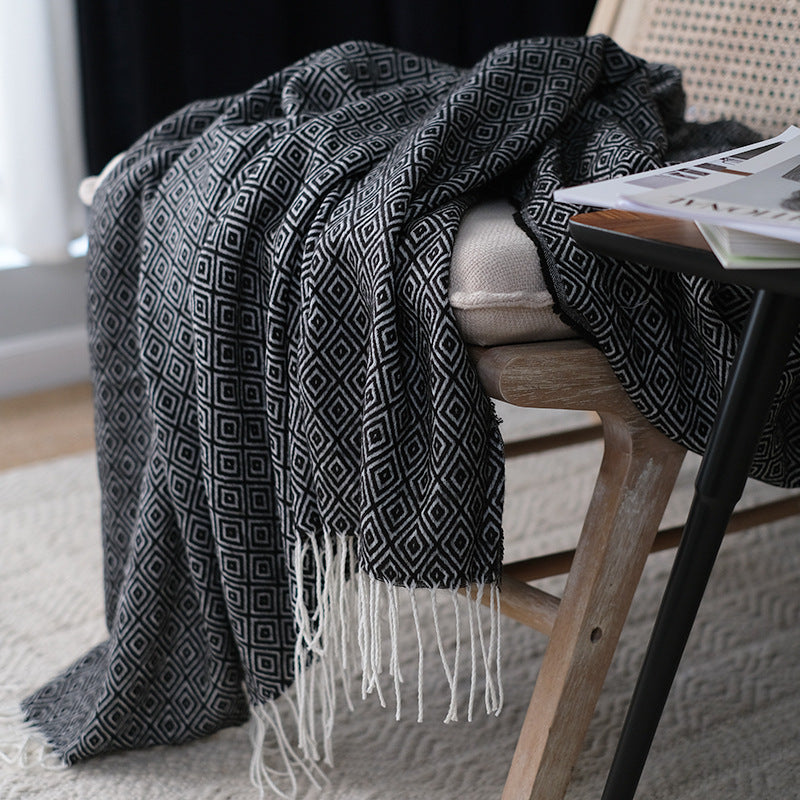 Chair Throw - Nordic Style Woven Blanket