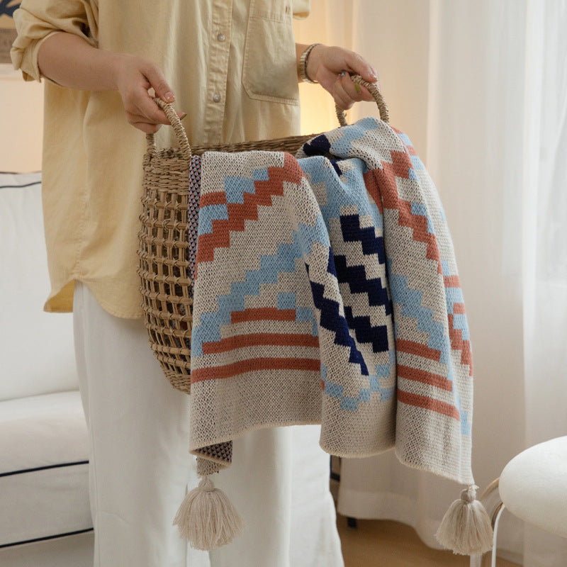 Sofa Throw - Bohemian Bay Knitted Blanket