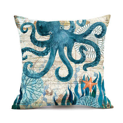 Sofa Pillows - Sea Turtle Print Throw