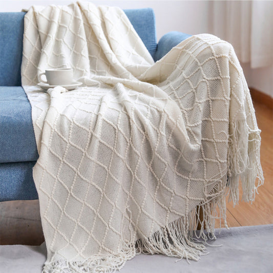 Sofa Throw - Diamond Shaped Fleece Blanket