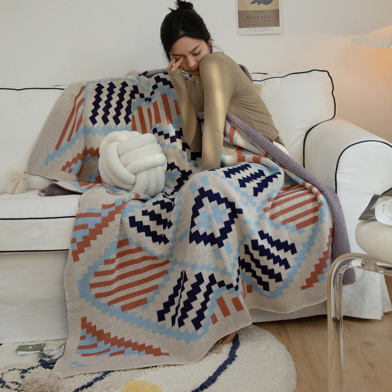 Sofa Throw - Bohemian Bay Knitted Blanket
