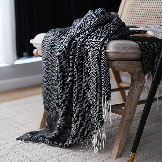 Manta para silla - Manta tejida de estilo nórdico
