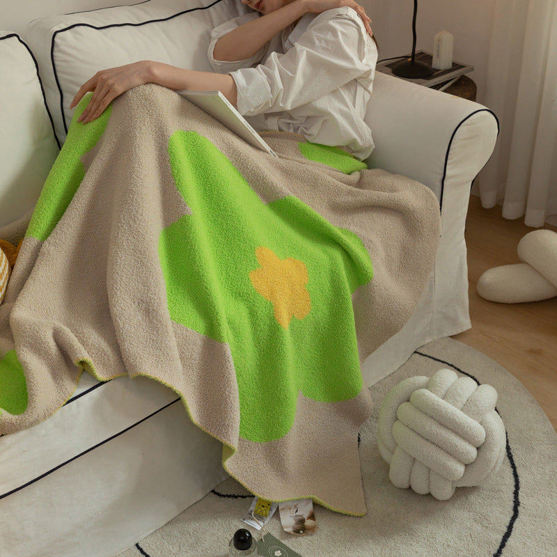 Sofa Throw - Sunflower Knitted Blanket