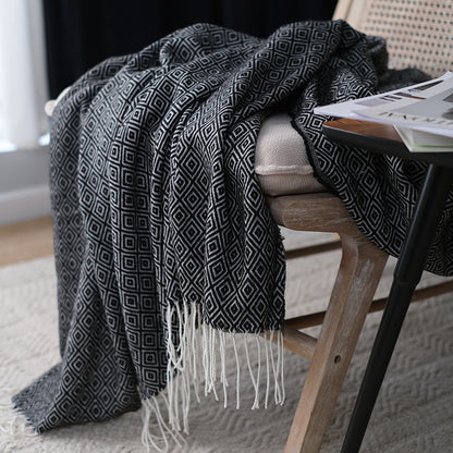 Chair Throw - Nordic Style Woven Blanket