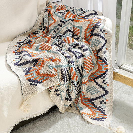 Sofa Throw - Bohemian Bay Knitted Blanket