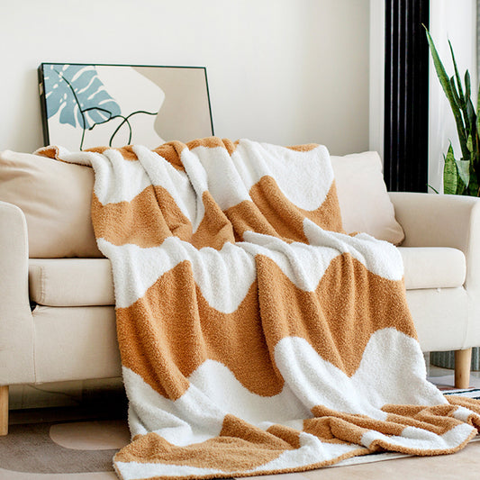 Sofa Throw - Nordic Velvet Knitted Blanket