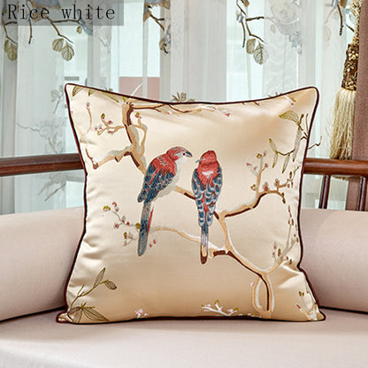 Oreillers De Canapé - Coussin chinois fleur et oiseau