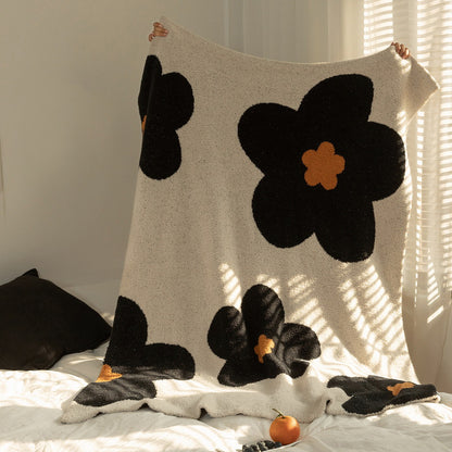 Sofa Throw - Sunflower Knitted Blanket